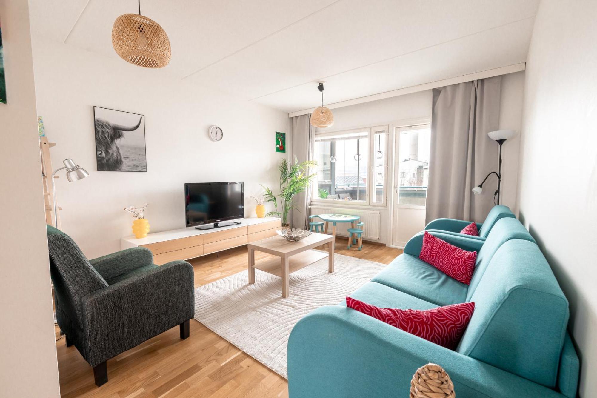 Bright & Comfy 79m2 2br With Sauna And Balcony Helsingfors
